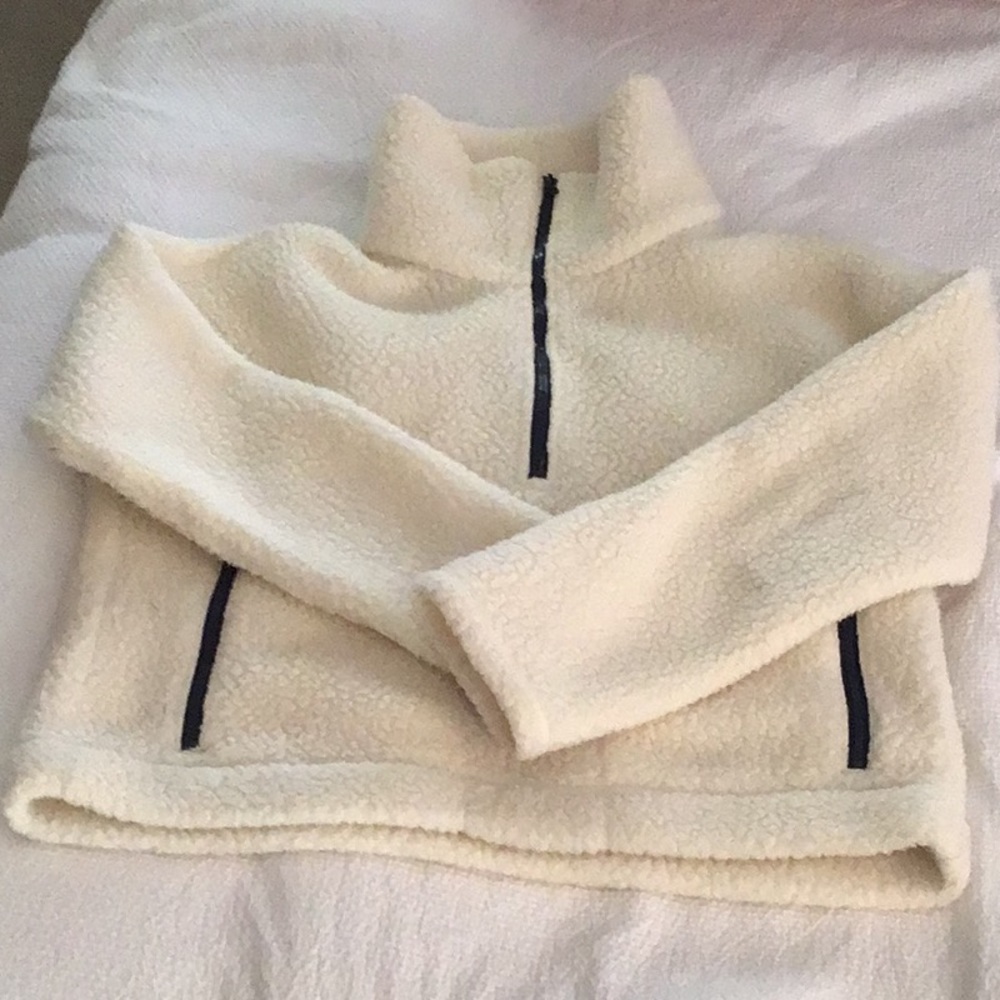 JCrew Polartec half zip fleece Sherpa pullover